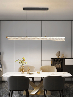 一字长线条吊灯设计师轻奢极简约艺术创意前台办公室餐厅吧台灯具