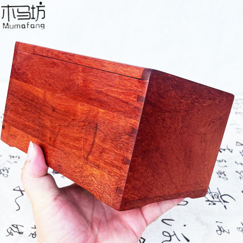 缅甸花梨木抽纸盒桌面实木纸巾盒客厅高档轻奢家用红木茶几餐巾盒