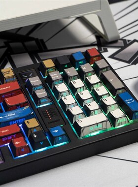 混灯漫画键帽透光侧刻适配EZ63迈从Ace68狼蛛F87pro made68美加狮