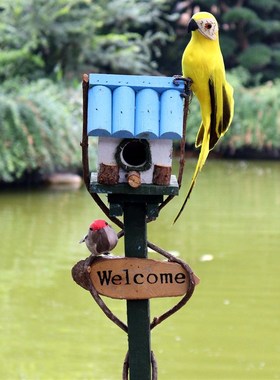 户外庭院创意花园插牌地插别墅欢迎牌草坪阳台造景W布置装饰摆件