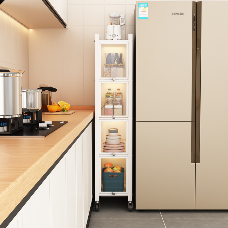 厨房超窄夹缝柜25公分橱柜置物架餐边G柜高柜一体靠墙收纳储物柜