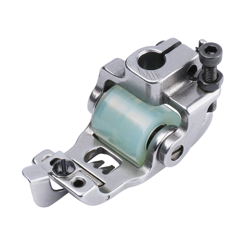 冚车5.6针距滚轮压脚三针五线绷缝机挡边L双轮子压脚坎车可调分布