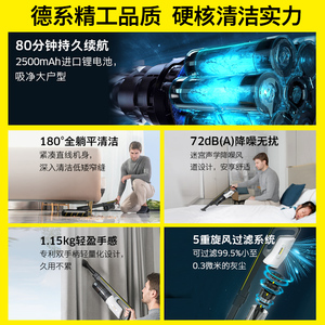 德国卡赫吸尘器家用大吸力小型A手持强力除螨大功率吸尘机VCS5