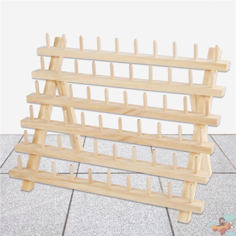 实木缝纫线架放宝k塔线玉线麻线水晶毛线家用墙壁挂钩式收纳线轴