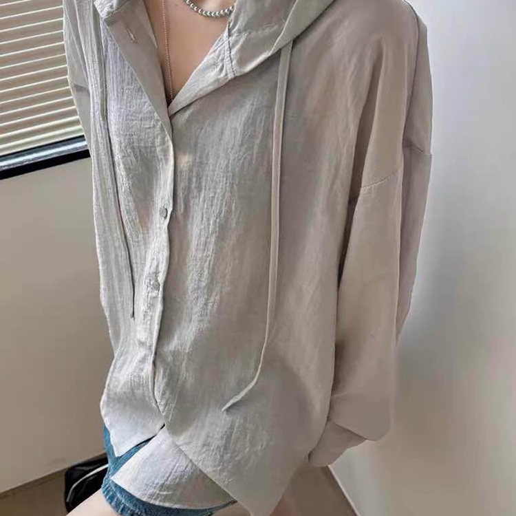 冰丝薄款连帽防晒衣外套女透气