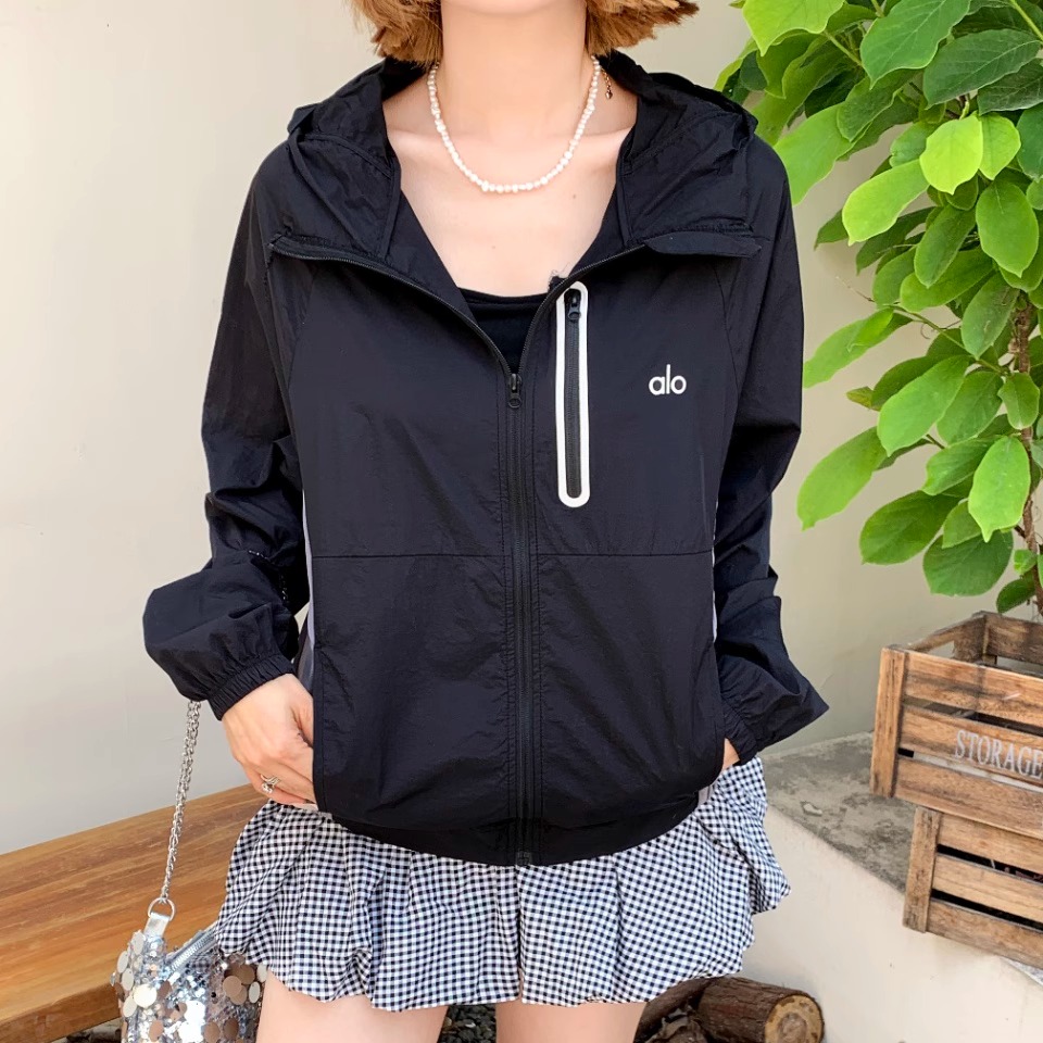 轻薄凉感连帽防晒衣短款外套女夏
