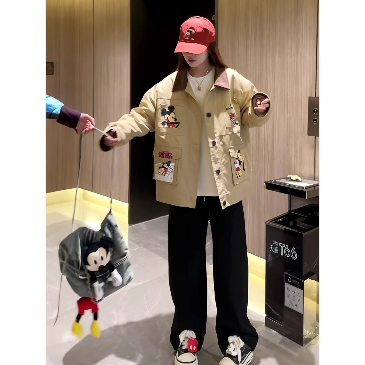 韩系卡通工装外套女2025新款百搭