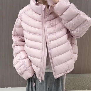 宽松小个子冬季 韩版 白鸭绒加厚外套 2025新款 泡芙排骨羽绒服女短款