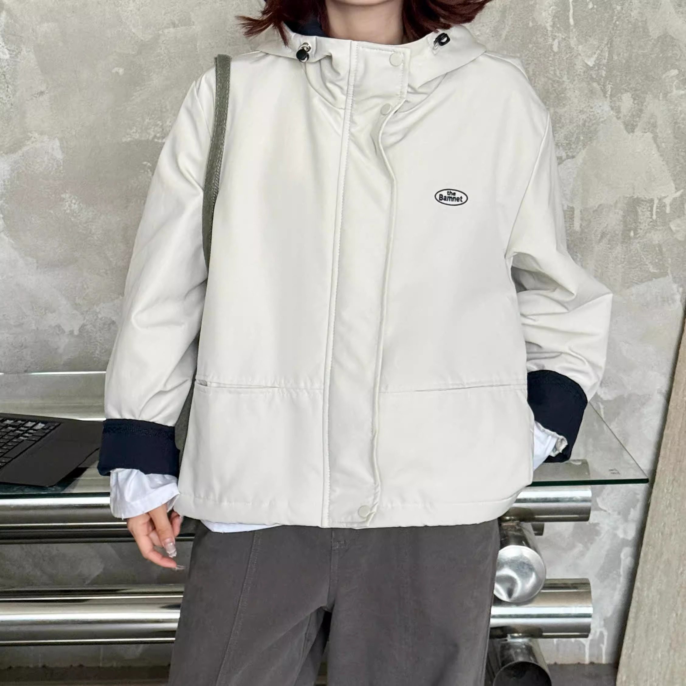 韩版连帽撞色加厚棉服外套女秋冬新款休闲小个子宽松显瘦保暖棉衣