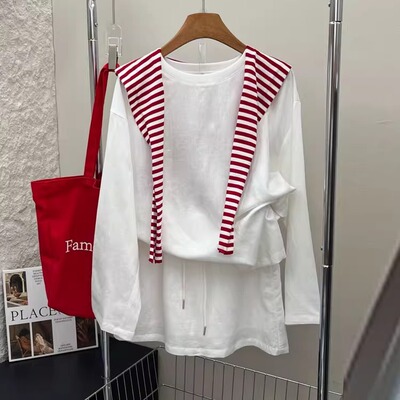 时尚套装女春秋2026新品百搭条纹