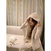 毛毛外套连帽仿貂毛皮草马甲女2025新款 毛绒百搭慵懒宽松马夹坎肩