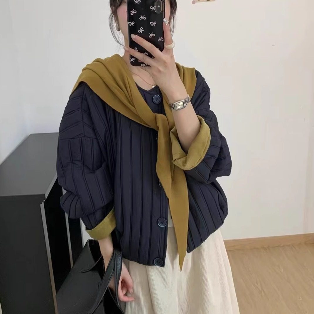 韩版圆领时尚加厚棉服外套女2026秋冬新款休闲保暖显瘦高级感棉衣