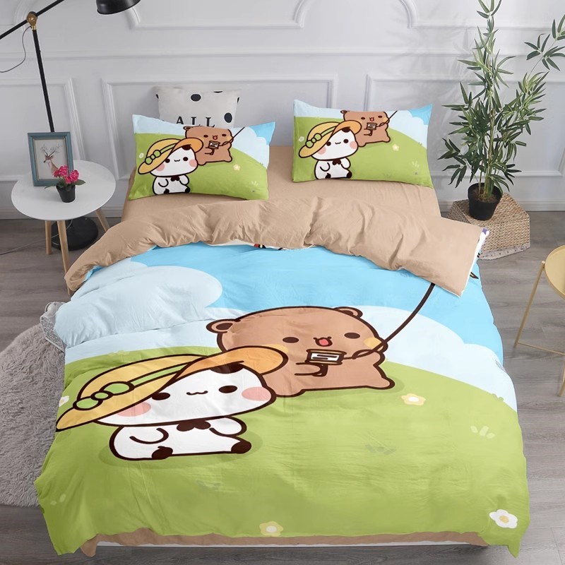 来图定制个性四季四件套学生宿舍1.5米床空调房亲肤磨毛四件套