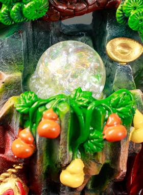 假山流水喷泉鱼缸摆件客厅小型瀑布风水轮循环水转.运生财室内