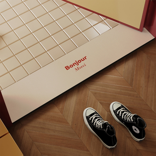 现代简约风门槛石地垫入户门窄长条脚垫卫生间浴室门口吸水防滑垫