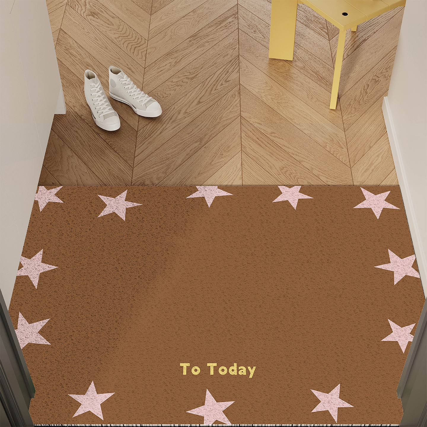 美拉德星星入户地垫丝圈防滑脚垫