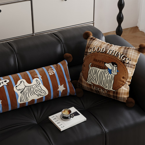 复古美拉德风长条抱枕套沙发靠枕