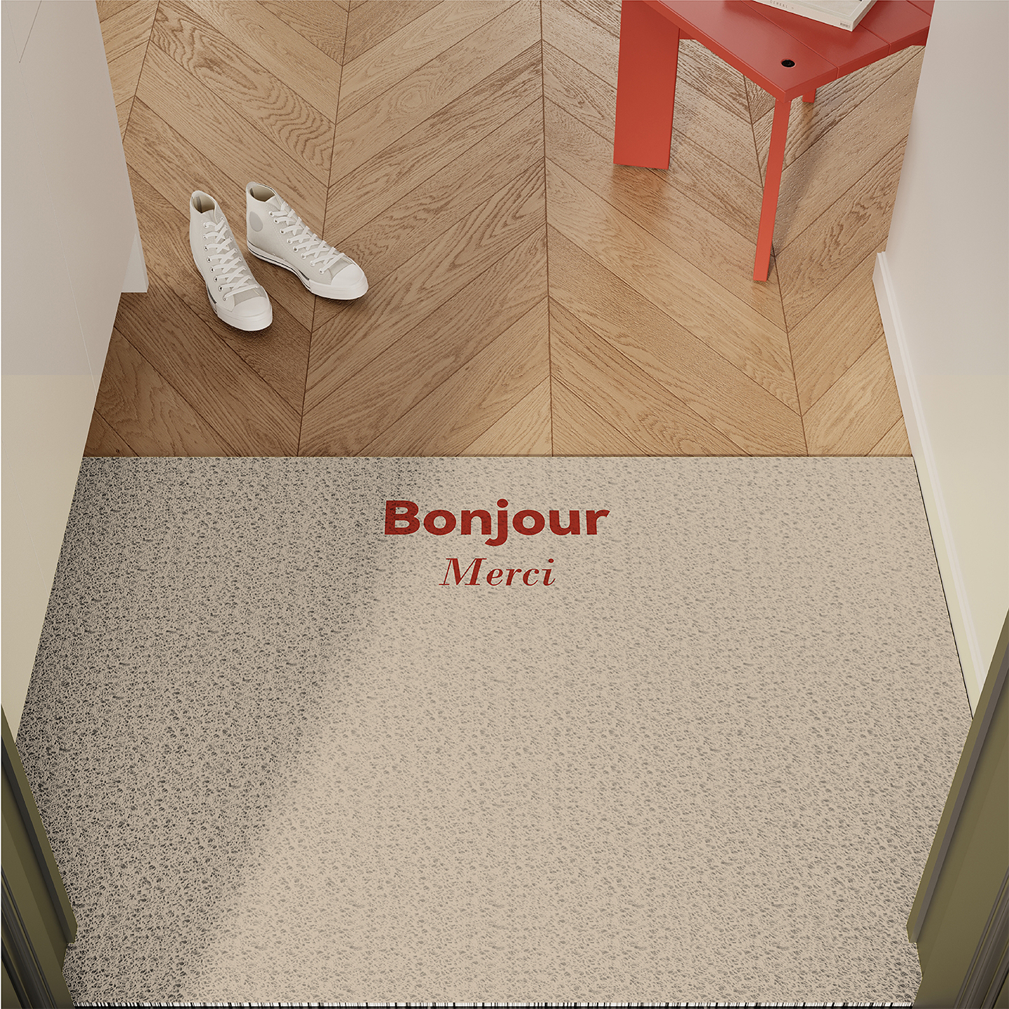 现代简约风入户地垫丝圈防滑耐脏