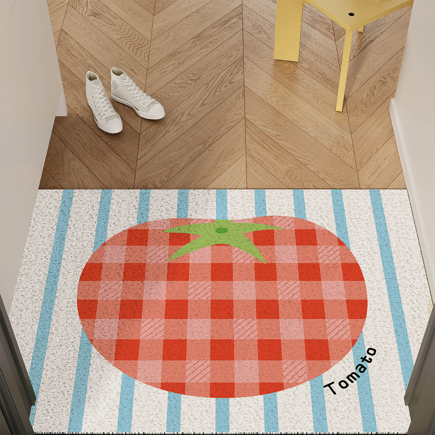 韩式卡通番茄入户地垫丝圈防滑耐脏脚垫子进门玄关门口地毯可裁剪,居家布艺,入户地垫,淘宝优惠券,粉丝福利购,淘宝优惠卷