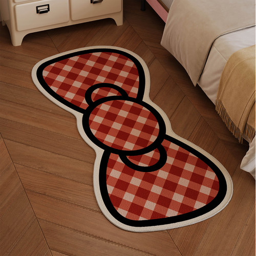 复古KT蝴蝶结卧室床边毯客厅地毯