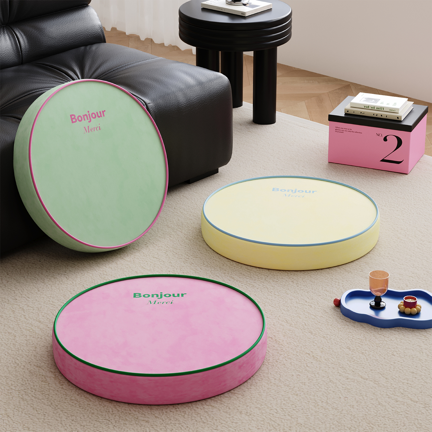 韩式多巴胺高级感蒲团榻榻米坐垫