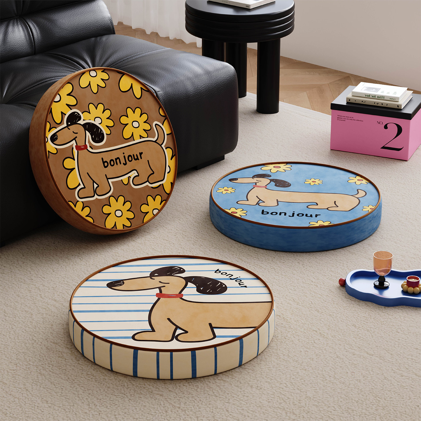 中古卡通小狗高级感客厅地上看书坐垫懒人蒲团阳台榻榻米坐墩椅垫,居家布艺,蒲团,淘宝优惠券,粉丝福利购,淘宝优惠卷