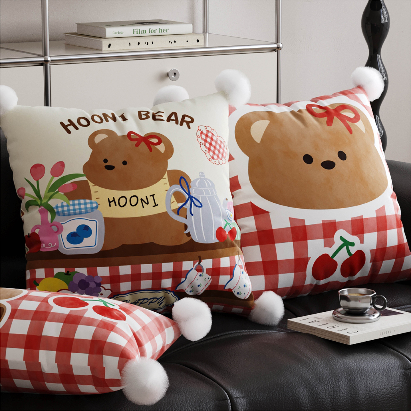 可爱少女风小熊抱枕客厅沙发靠垫