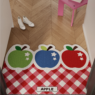 多巴胺星星苹果入户地垫丝圈防滑耐脏脚垫进门玄关门口地毯可裁剪