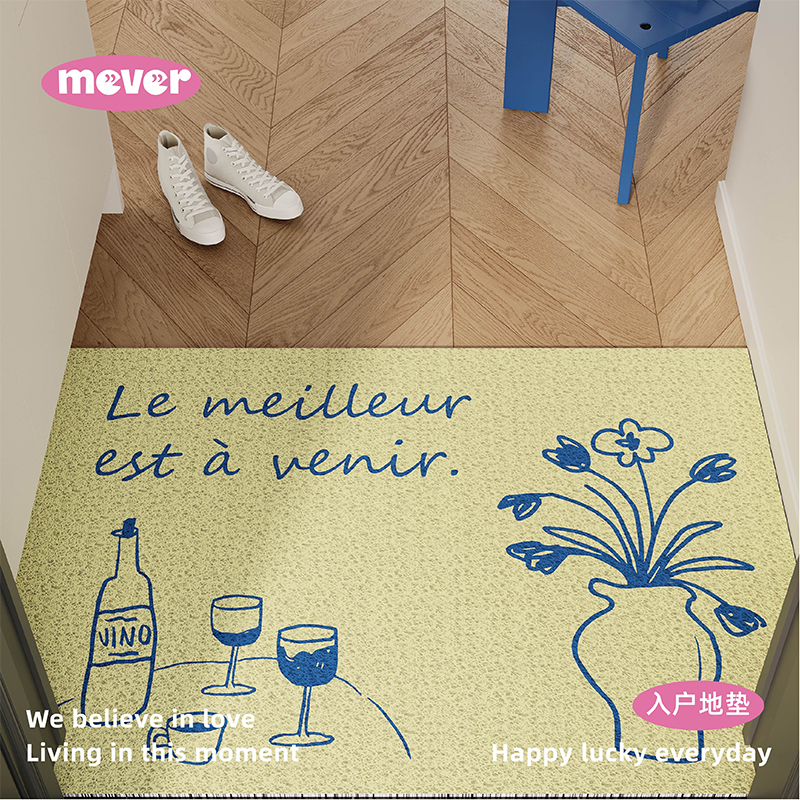 法式复古入户门口可定制丝圈地垫