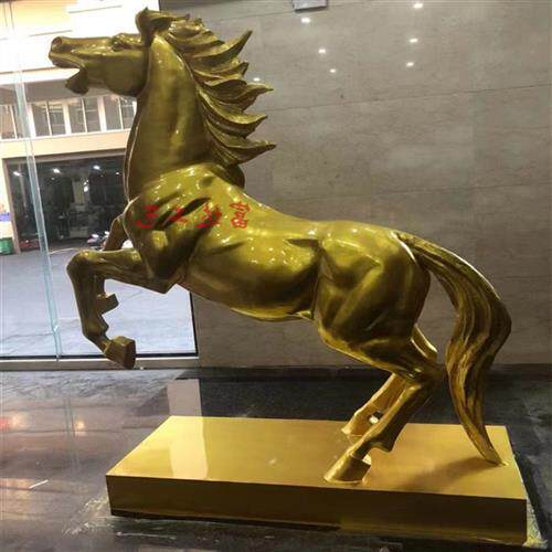 阿波罗战车城市动物户外金属雕塑铸铜奔腾马拉车马踏飞燕唐马立马