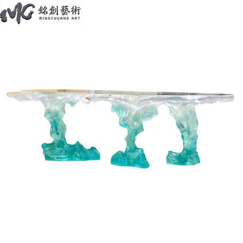 客厅家用异形茶几轻奢现代简约创意设计师款高级感透明树脂茶桌子