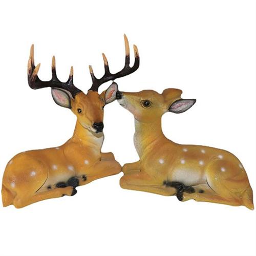 仿真梅花鹿雕塑抽象铜摆件创意玻璃钢麋鹿动物售楼处婚庆小区美陈