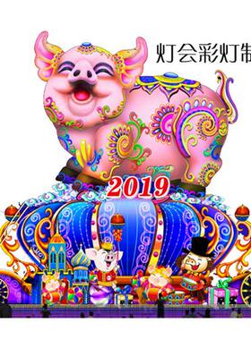 大型帆船彩灯摆件LED灯光亮化造型光雕商场咖啡厅美陈春节花灯