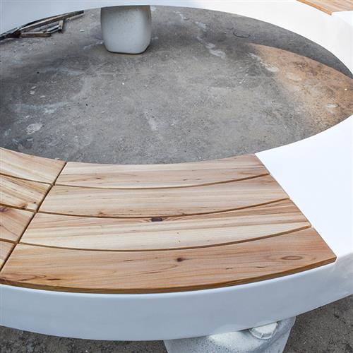 玻璃钢户外种植池坐凳雕塑树池休闲圆形组合公园绿化园林景观