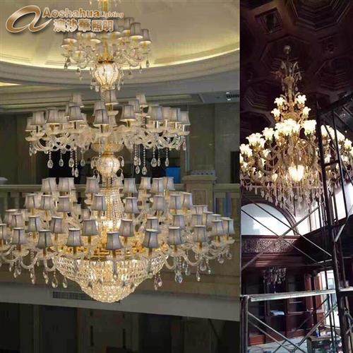 现代酒店大堂非标工程吊灯灯具商场大厅复式楼别墅水晶吸顶灯,家装灯饰光源,客厅吊灯,淘宝优惠券,粉丝福利购,淘宝优惠卷