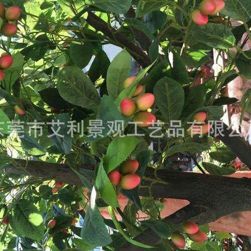 果树绿植盆栽枸杞树苹果树酒店装饰假树植物花高仿真