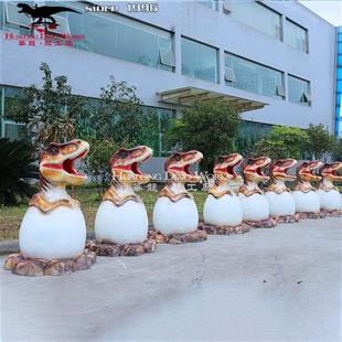 玻璃钢雕塑制作工厂景区公园恐龙造型垃圾桶可定制耐雨耐寒耐旱