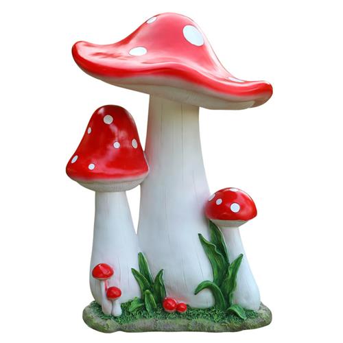 户外仿真蘑菇摆件玻璃钢雕塑园林景观小品幼儿园景区绿化草坪装饰