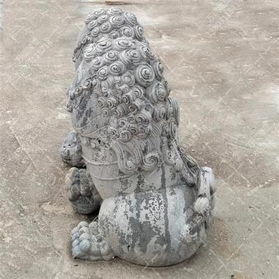 汉白玉石狮子雕塑精雕一对看门户外礼品庭院摆件家用天然复古青石