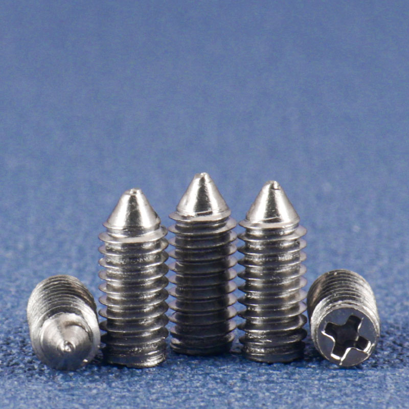 盖驰304紧定十字尖头铜镀黑镀镍