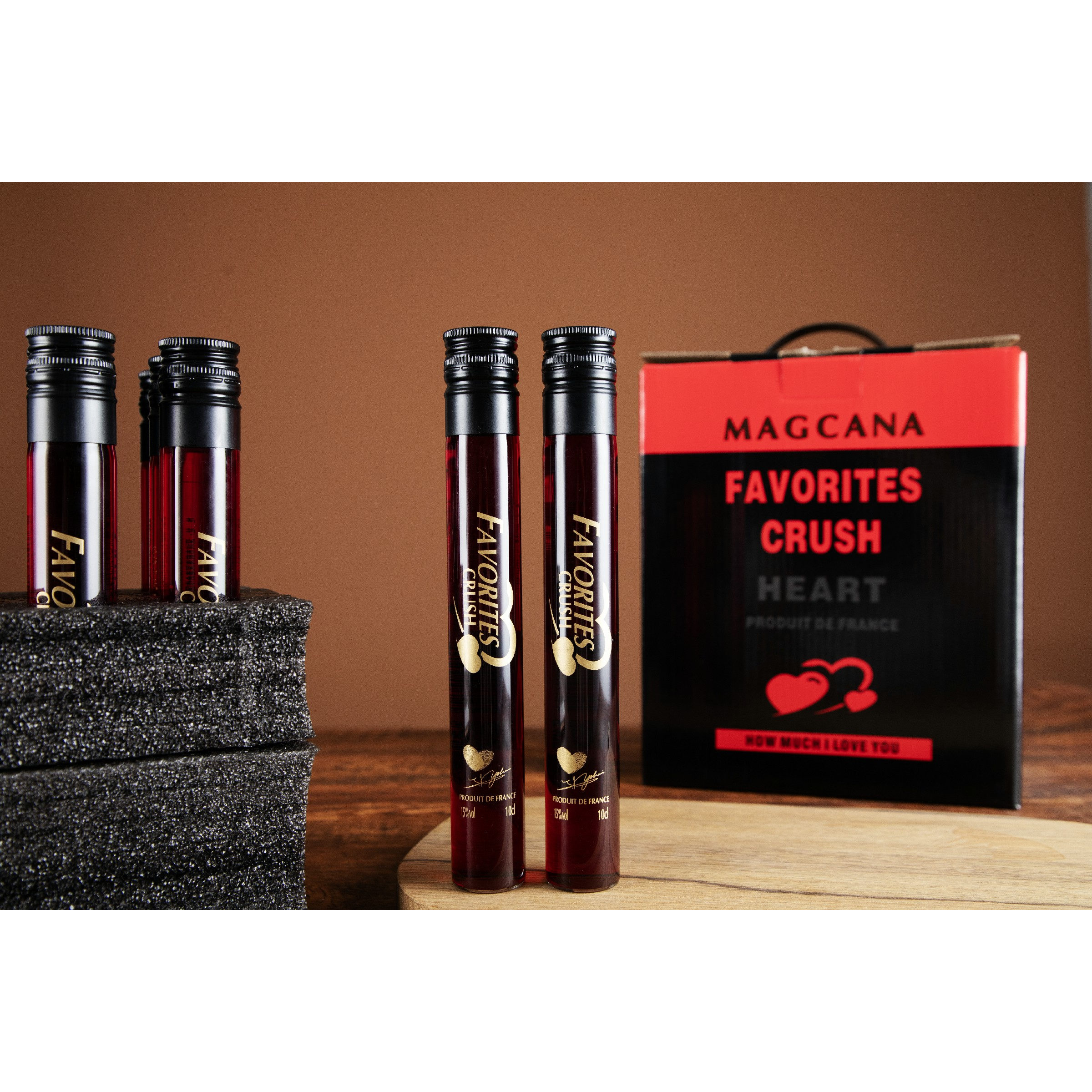 法国进口红酒醉爱一见倾心干红葡萄酒100ML*12支试管酒迷你小酒