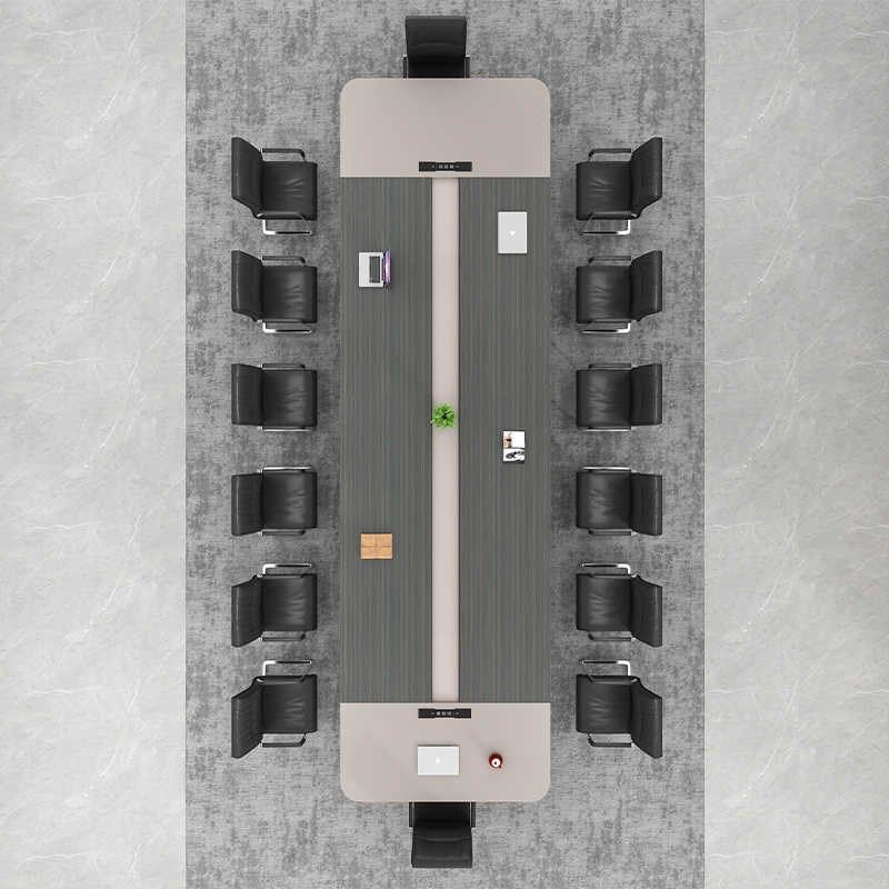 锡田 办公家具会议桌长桌简约现代大J型板式培训桌长方形长条桌