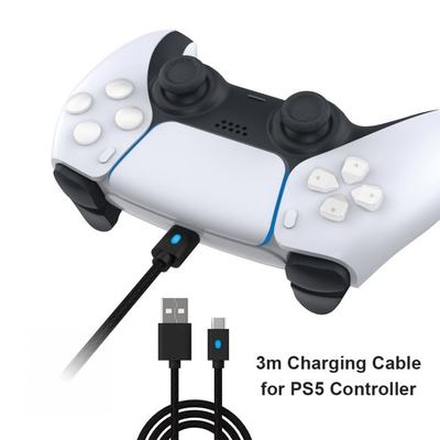 新品3m Joystick Power Cord Wireless Controller Gamepad Charg