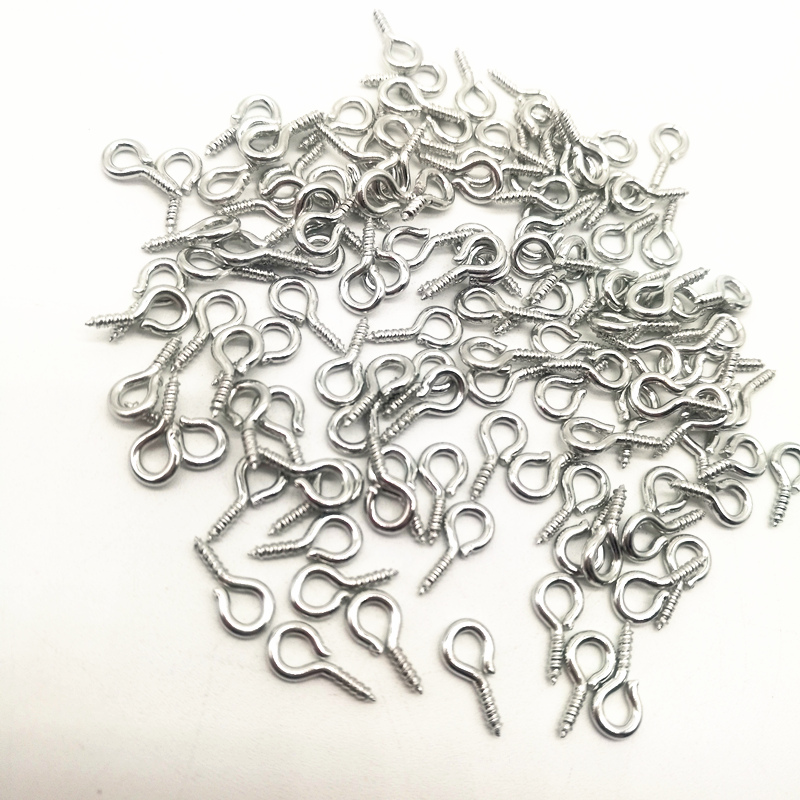 推荐100pcs 5x10mm Mini Eye Pins Eye pins Hooks Eyelets Screw