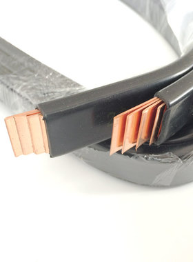 叠片式多层绝缘软母排柔性铜排软连接24*1*2/3/4/5/6/8/10黑色