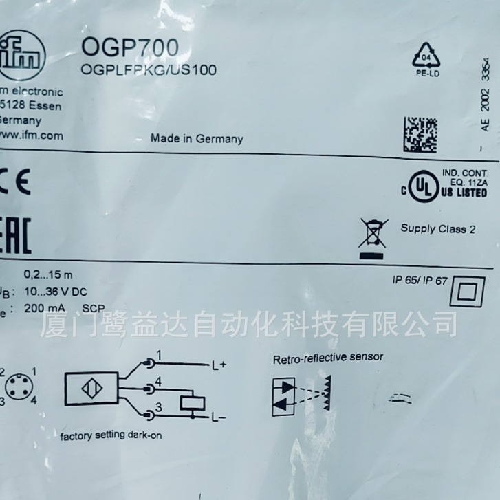 IFM易福门光电开关OGP700 OGH200