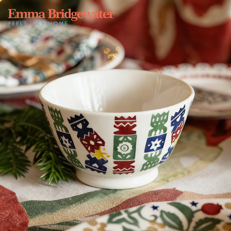 Emma Bridgewater圣诞饼干小号做旧餐碗陶瓷餐具emmabrigewater