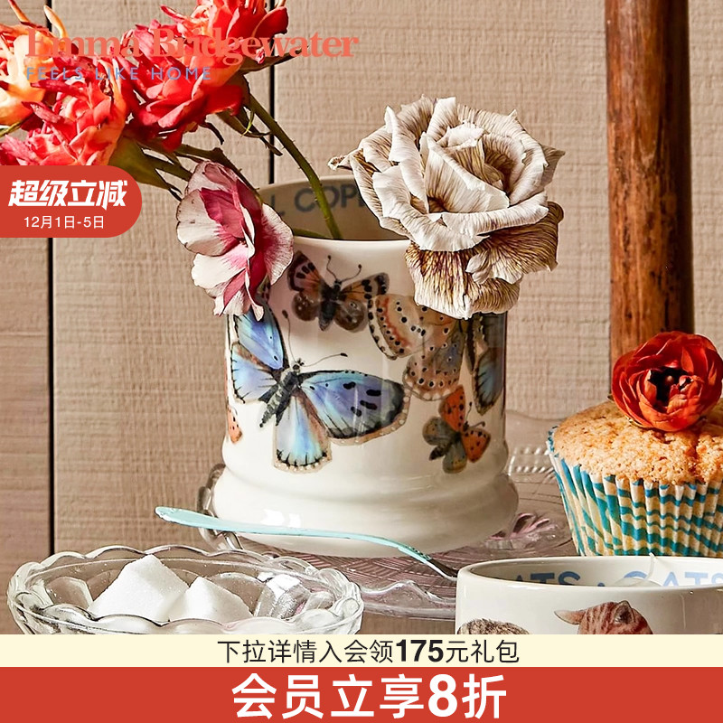 Emma Bridgewater马克杯餐具麦片陶瓷碗蓝蝴蝶系列emmabrigewater