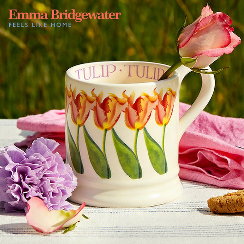 emma粉色郁金香中号马克杯