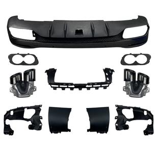 适用奔驰GLEV167GLE350GLE450升级GLE53AMG后唇尾唇尾喉改装